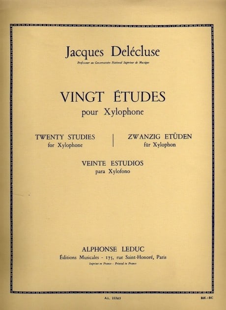 Vingt Etudes pour Xylophone (Twenty Studies for Xylophone)