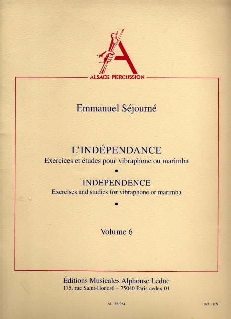 L'Independance (Independence) Exercises and studies for vibraphone or marimba