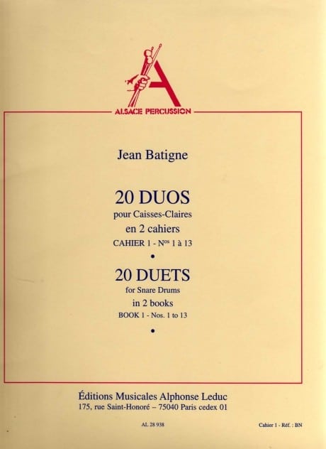 20 Duets from Snare Drums - Book 1 (20 Duos pour Caisses-Claires)