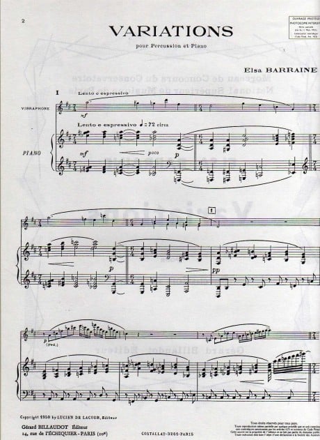 Variations for Percussion and Piano