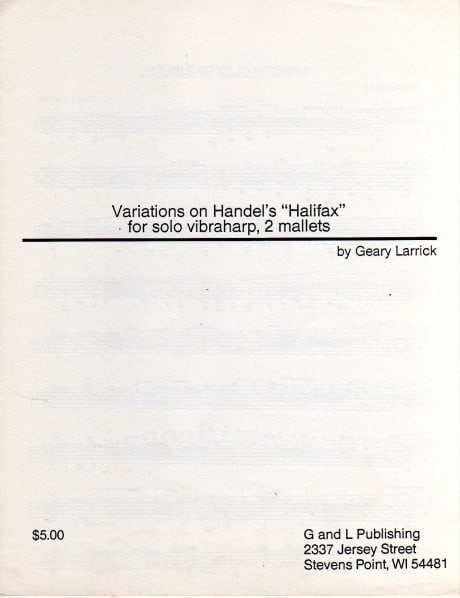 Variations on Handel's Halifax