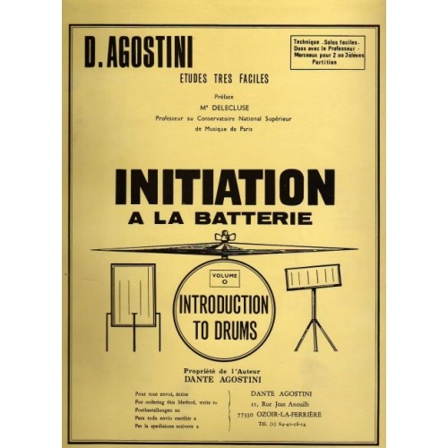 Initiation a la Batterie (Medthod de Batterie volume 0)