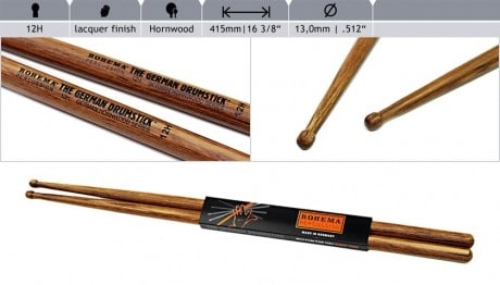 Rohema 12H Hornwood Series Drum Sticks