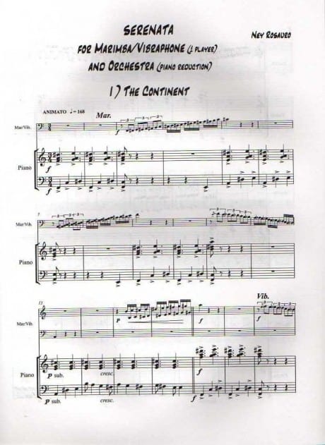 Serenata for Marimba/Vibraphone (Pno Red) by Ney Rosauro