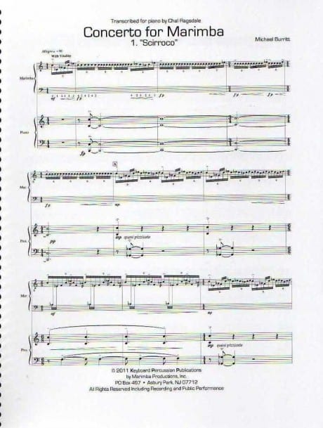Concerto for Marimba (Piano Red) by Michael Burritt
