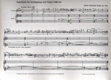 Traumtanz fur Schlagzeug und Orgel op. 30a